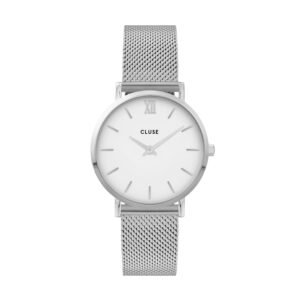 Minuit Mesh Silver/White Watch