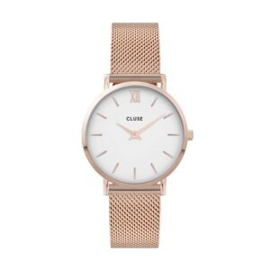 Minuit Mesh Rose Gold/White Watch