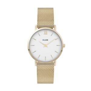 Minuit Mesh Gold/White Watch