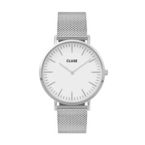 Boho Chic Mesh Silver/White Watch