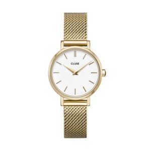 Boho Chic Petite Mesh Gold/White Watch