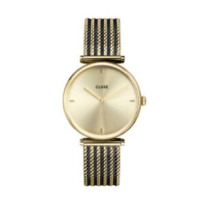 Triomphe Full Gold/Black Gold Mesh Watch