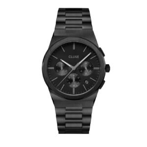 Vigoureux Chronograph Full Black Link Watch