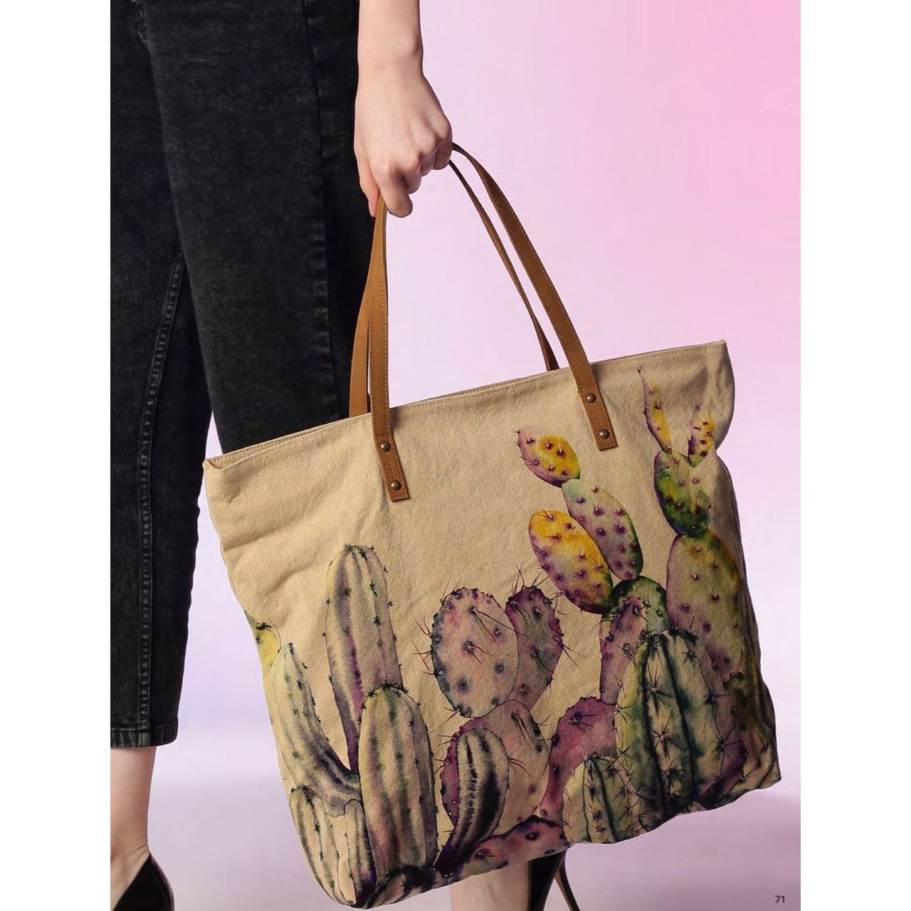 Cott N Curls Cactus Tote (801379) - Image 4