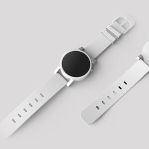 Monochrome Brushed Silver Steel Watch